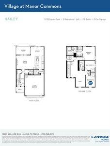 New construction Single-Family house 12424 Sea Gull Way, Manor, TX 78653 Hailey Plan- photo 1 1