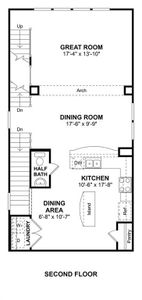 The Radcliffe II floor plan by K. Hovnanian Homes. 2nd Floor shown. *Prices, plans, dimensions, features, specifications, materials, and availability of homes or communities are subject to change without notice or obligation.