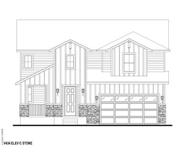 Plan V434 Elevation C w/ Stone