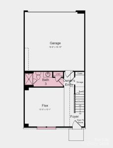 Structural options added include: full bath on first floor, modern fireplace in gathering room, shower ledge in owner's shower.