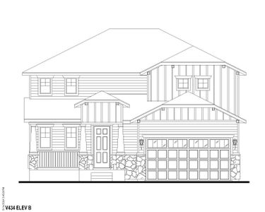 Plan V434 Elevation B w/ Stone