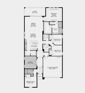 Structural options added include: study, walk in shower at bath 3, gourmet kitchen, tub and shower in primary bath.