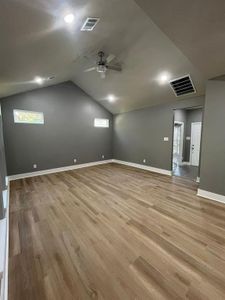 Vinyl flooring throughout the home