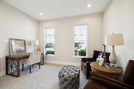 1st floor bedroom with natural light currently being utilized as a home office.