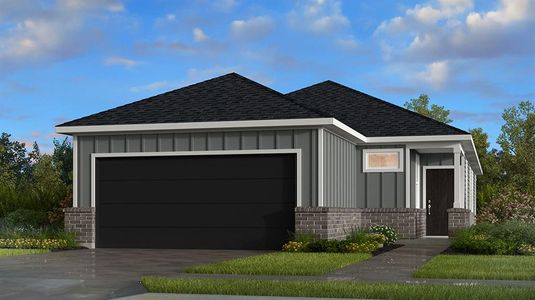 New construction Single-Family house 21930 Red Lantana Trail, Hockley, TX 77447 Tempo- photo 0