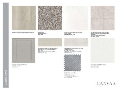 Design Selections.  Home is under construction and selections are subject to change.