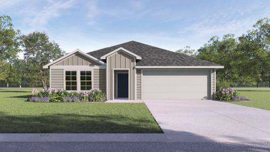 New construction Single-Family house 12300 Kayenta Pass, Mustang Ridge, TX 78610 The Irvine- photo 0