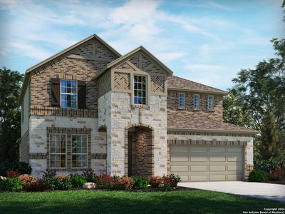 New construction Single-Family house 10624 Yellowtail Blvd, Boerne, TX 78006 The Evergreen (4011)- photo 0