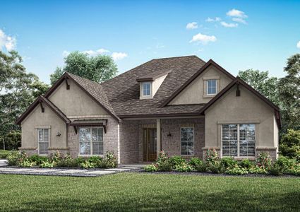 Exterior rendering of the Fairview farmhouse elevation.