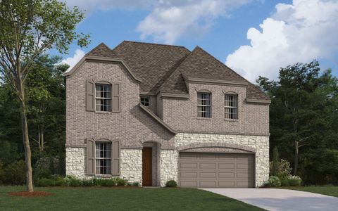 New construction Single-Family house 16933 Leatherflower Blvd, Fort Worth, TX 76247 The Galveston II- photo 1 1