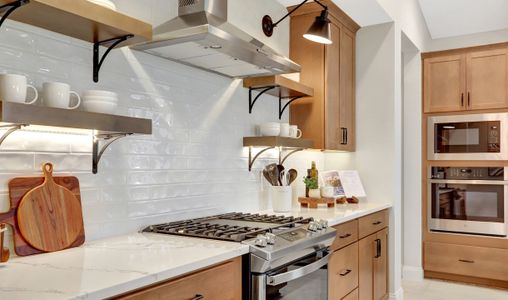 Artisan backsplash in kitchen