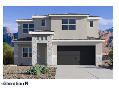 New construction Single-Family house 7438 W Quail Track Drive, Peoria, AZ 85383 Phoenician II- photo 0