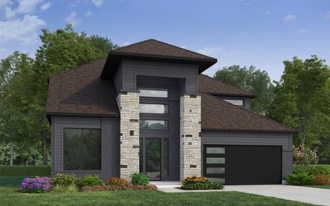 New construction Single-Family house 17339 Sunflower Petals Trail, Grangerland, TX 77306 Bluebonnet- photo 0 0