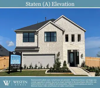 New construction Single-Family house 31442 Splitting Willow Way, Fulshear, TX 77441 The Staten- photo 0