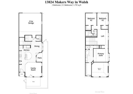 New construction Townhouse house 13824 Makers Way, Aledo, TX 76008 Ansley Plan- photo 4