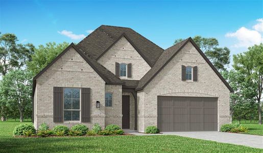 New construction Single-Family house 7622 Zinnia Blossom Lane, Katy, TX 77493 Brentwood Plan- photo