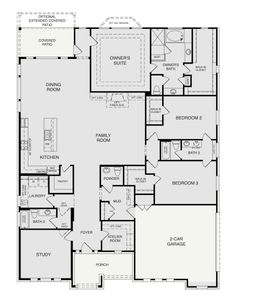 New construction Single-Family house 3624 Walkaloosa Way, Leander, TX 78641 Caroline 2- photo 1 1
