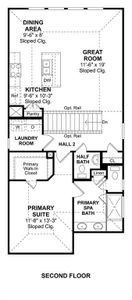 The Reagan floor plan by K. Hovnanian Homes. 2nd Floor shown. *Prices, plans, dimensions, features, specifications, materials, and availability of homes or communities are subject to change without notice or obligation.