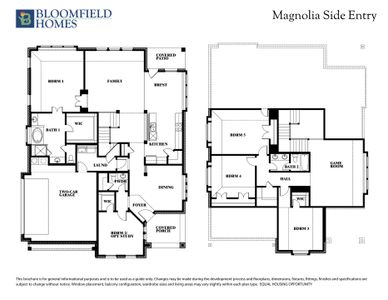 Magnolia Side Entry Floor Plan