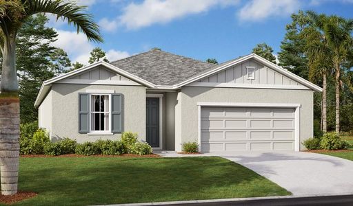 New construction Single-Family house 204 Hilltop Bloom Loop, Haines City, FL 33844 Slate- photo 0
