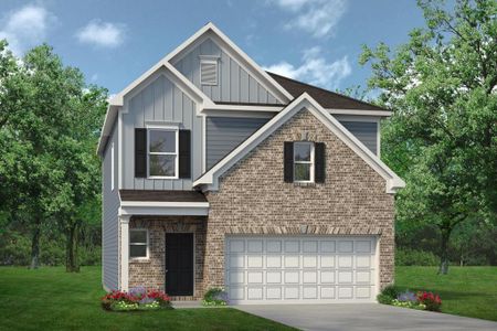 New construction Single-Family house 3853 Preston Pointe, Powder Springs, GA 30127 The Buford II- photo 0