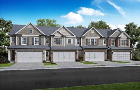 New construction Townhouse house 5647 Chickory Drive, Flowery Branch, GA 30542 Kingsbridge- photo 0