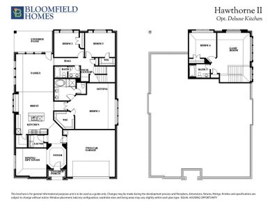 Hawthorne II Floor Plan with Optional Deluxe Kitchen