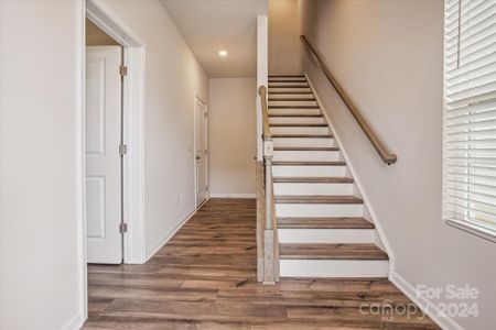 Lower level hallway leads to garage