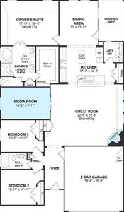 The Juniper floor plan by K. Hovnanian® Homes. 1st Floor shown. *Prices, plans, dimensions, features, specifications, materials, and availability of homes or communities are subject to change without notice or obligation.