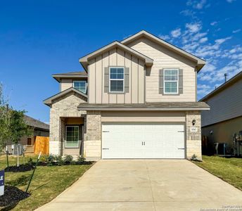 New construction Single-Family house 15562 Mint Patch Meadow, Von Ormy, TX 78073 Emma- photo 0 0