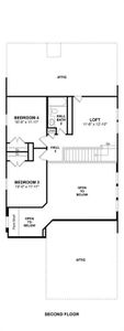 The Rochester floor plan by K. Hovnanian® Homes. 2nd Floor shown. *Prices, plans, dimensions, features, specifications, materials, and availability of homes or communities are subject to change without notice or obligation.