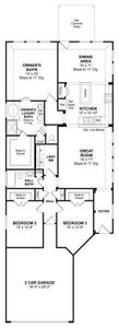 The Jackie II floor plan by K. Hovnanian® Homes. 1st Floor shown. *Prices, plans, dimensions, features, specifications, materials, and availability of homes or communities are subject to change without notice or obligation.