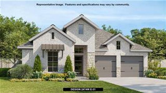New construction Single-Family house Design 2474W, 5314 Lakeview Bend, Fulshear, TX 77441 - photo
