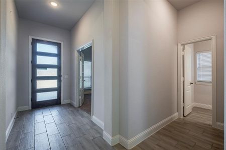 Foyer featuring light hardwood / wood-style floors