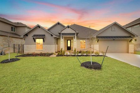 New construction Single-Family house 712 Great Lawn Bend, Liberty Hill, TX 78642 Chesapeake- photo 1 1