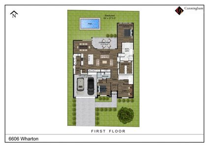 Site Plan rendering of the home to show space and layout. Buyer/buyer's agent responsible for verifying all specs and features