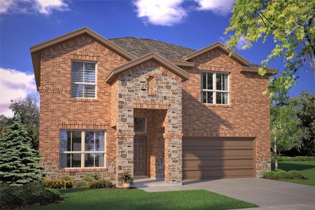 New construction Single-Family house 15545 Putney Way, Fort Worth, TX 76247 REDROCK- photo 0
