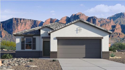 New construction Single-Family house 1130 W Chimes Tower Drive, Casa Grande, AZ 85122 Baxter- photo 0