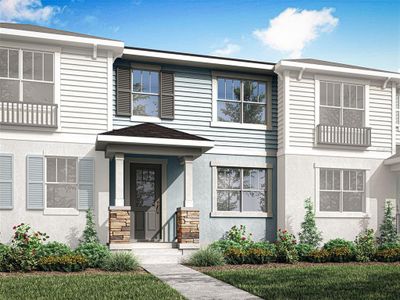 New construction Townhouse house 1386 Tarflower Drive, Winter Springs, FL 32708 Aurora- photo 0