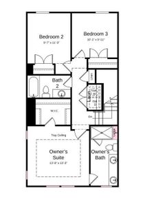 Structural options include: Bedroom and bath in lieu of flex room and alternative bathroom layou