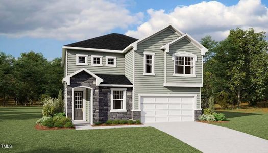 New construction Single-Family house 414 Fast Pitch Lane, Four Oaks, NC 27524 Redwood- photo 0