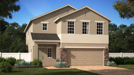 Elevation 2 with Optional Stone | Sanibel | Eagletail Landings | New Homes In Leesburg, FL | Landsea Homes