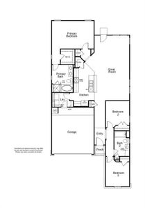This floor plan features 3 bedrooms, 2 full baths, and over 1,600 square feet of living space