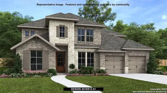 New construction Single-Family house 10402 Tapaderos Drive, San Antonio, TX 78254 Design 4016W- photo 0