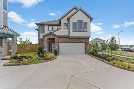 New construction Single-Family house 15139 Colorado Bend Park Dr, Cypress, TX 77433 Capeside - Courtyard Collection- photo