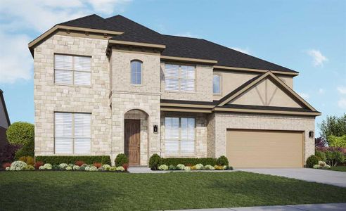 New construction Single-Family house 104 Cupa Monti Rd, Hutto, TX 78634 Classic Series - Brown- photo 0