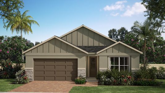 Modern Farmhouse Elevation - Cloverdale at St. Johns Preserve in Palm Bay, FL by Landsea Homes