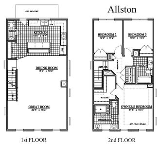 Level 2 & 3 - Lot 4 Allston Floorplan
