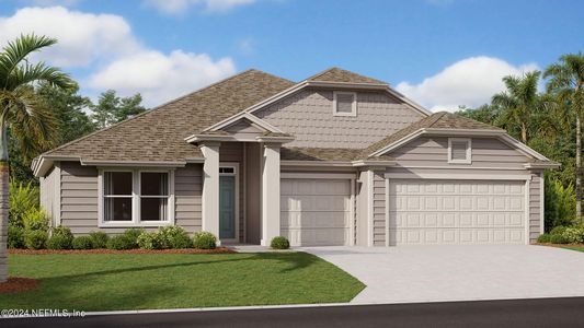 New construction Single-Family house 136 Hulett Woods Road, Palm Coast, FL 32137 The Miramar- photo 0 0