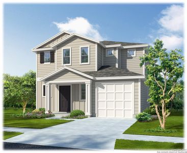 New construction Single-Family house 8239 Titan Belt, San Antonio, TX 78252 The Swift- photo 0